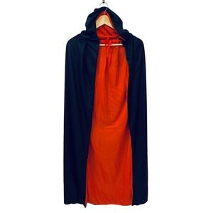 NEW Halloween Kids Costume Cape Black‎ And Red w/Hood